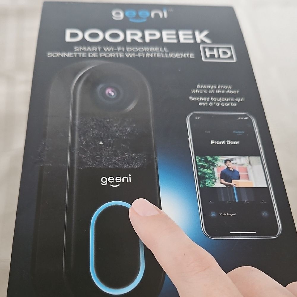 HOST PICK Geeni Doorpeek Smart Wi-Fi Doorbell - Black - Picture 15 of 16